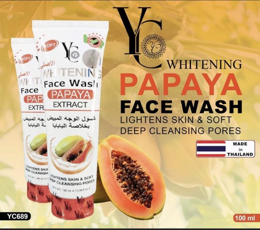 YC Whitening Papaya Face Wash Lightens Skin & Deep Cleansing