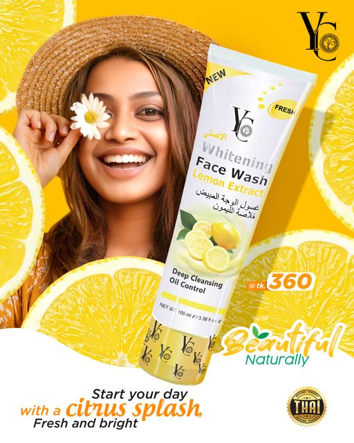 YC Lemon Extract Whitening Face Wash - Brighten Your Skin Naturally