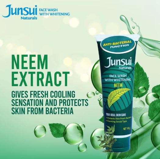 Antibacterial & Antifungal -Germs Junsui Natural Neem Face Wash 100g